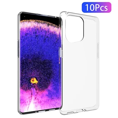 Para Oppo Find X5 10 Peças/Pacote Caixa de Telefone de TPU Suave Protetora Transparente com Corte Preciso e Sem Marca d'Água