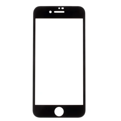 RURIHAI حماية صلبة 4D من الزجاج المقسّى المنحني الكامل لشاشة iPhone 7/8 بحجم 4.7 بوصة/SE (2020)/SE (2022) - أسود