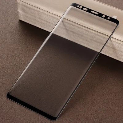 Dla Samsung Galaxy Note9 9H, ekran chroniony z zaokrąglonymi krawędziami, z nadrukiem jedwabnym, hartowane szkło w pełnym rozmiarze - Czarny