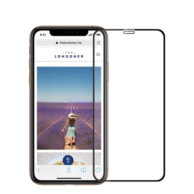 Film de protection d'écran en verre trempé anti-éclatement 9H 2.5D Arc Edge pleine grandeur pour iPhone (2019) 6.1" / XR 6.1 pouces - Noir