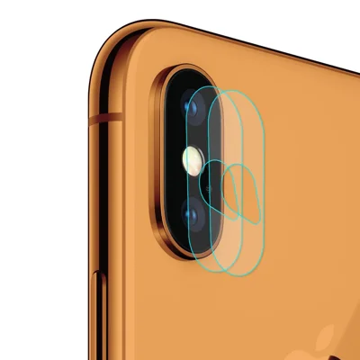 [2 ST] HAT PRINCE [Skållskydd] Härdat Glas Objektivskydd 0,2 mm 9H 2,15D Bågkant för iPhone XS Max 6,5 tum
