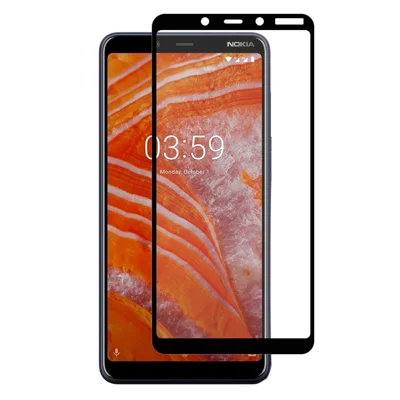 HAT PRINCE per Nokia 3.1 Plus Full Glue Full Coverage Tempered Glass Screen Protector 0.26mm 9H 2.5D Arc Edge