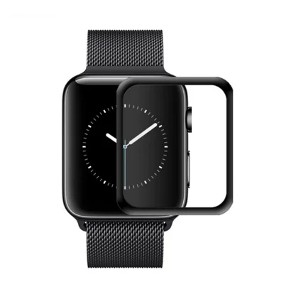 MOCOLO para Apple Watch Series 4 44mm Protector de pantalla de vidrio templado 3D de pantalla completa - Negro