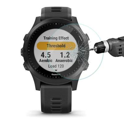 HAT PRINCE 0,2 mm 9H 2,15D gebogen oppervlak gehard glas beschermfolie voor Garmin Forerunner 945