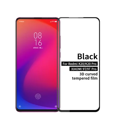 MOFI 3D wygięte szkło hartowane na cały ekran, ochronna folia na Xiaomi Redmi K20 / Mi 9T / Redmi K20 Pro / Mi 9T Pro - Czarny
