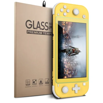 Film de protección de pantalla de vidrio templado con borde arqueado de 0,25 mm para Nintendo Switch Lite