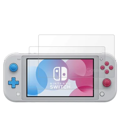2 Unidades] Película de proteção de tela de vidro temperado de borda arqueada de 0,3 mm para Nintendo Switch Lite 