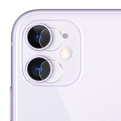 HAT PRINCE فيلم عدسة كاميرا من الزجاج المقوى لهاتف iPhone 11 بشاشة 6.1 بوصة، 0.2 مم، 9H، حافة قوس 2.15D