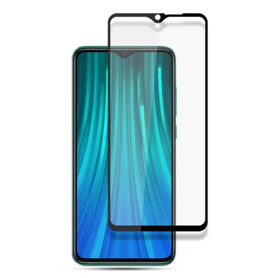 AMORUS Full Coverage Silk Printing Tempered Glass Screen Film for Xiaomi Redmi Note 8 Pro