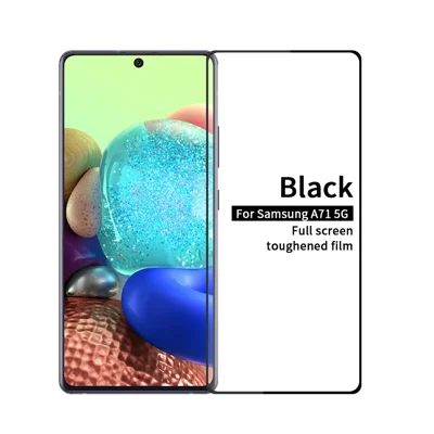 PINWUYO 3D wygięta wytrzymała na pęknięcia i odciski palców folia ochronna z hartowanego szkła na cały ekran dla Samsung Galaxy A71 5G SM-A716