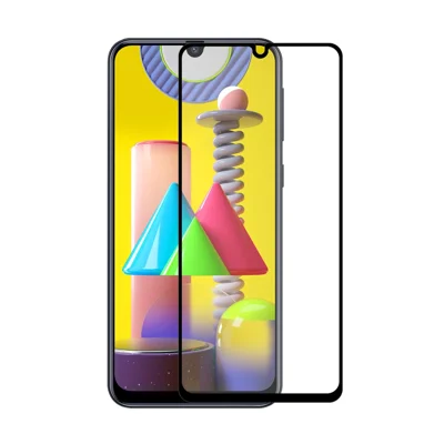 ENKAY HAT PRINCE Full Glue Full Size 0.26mm 9H 2.5D Tempered Glass Screen Protector for Samsung Galaxy M31 / Galaxy M21
