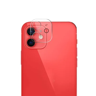 Protecteur d'écran en verre trempé adhésif pour l'appareil photo [Ultra Clear] pour iPhone 12 6.1 pouces
