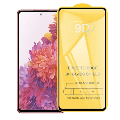 Protector de pantalla de cristal templado 9D de cobertura total (adhesivo lateral) para Samsung Galaxy S20 FE 4G / 5G / 2022 / S20 Lite / S20 FE 2022