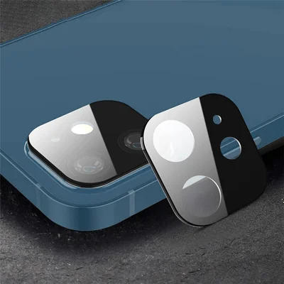 HAT PRINCE Full Coverage Silk Printing Tempered Glass Back Camera Lens Protector til iPhone 12