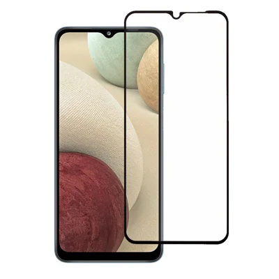 RURIHAI واقي شاشة زجاجي مقسّى 2.5D للدفاع الصلب [بمغناطيس كامل] لهاتف Samsung Galaxy A12