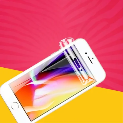 فيلم شاشة هيدروجيل TPU مضاد للانفجار بتغطية كاملة لهاتف iPhone SE (2020)/SE (2022)/8/7 بحجم 4.7 بوصة