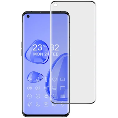 IMAK 3D Curved Tempered Glass Full Screen Covering Film Side Glue for Oppo Find X3/Find X3 Pro