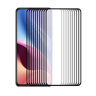 10Pcs/Set ENKAY HAT PRINCE 0.26MM 9H 2.5D Full Glue Full Coverage Tempered Glass Screen Protector for Xiaomi Poco F3