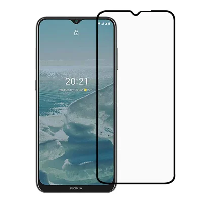 Silk Printing [Full Glue] Tempered Glass Anti-Burst Full Screen Coverage Protector for Nokia G10/G20