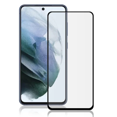 MOCOLO Silk Print Anti-explosion Tempered Glass Full Glue Full Size Screen Protector for Samsung Galaxy S21 FE - Black