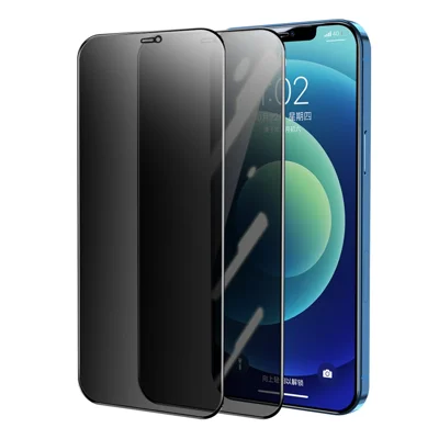 ENKAY HAT PRINCE 2Pcs Anti-glare 28° Anti-spy Tempered Glass Explosion-proof Full Screen Coverage Protector Film for iPhone 12 Pro Max 6.7 inch