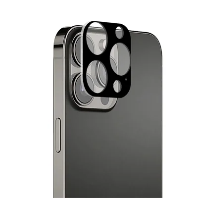 Protector de lente de cámara ultra claro con impresión de seda MOCOLO para iPhone 13 Pro / 13 Pro Max, protector de pantalla de cristal templado para lente - Negro