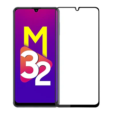 PINWUYO für Samsung Galaxy M32 (Global Version) 4G gehärtete Glasfolie Vollständige Abdeckung Vollklebend Kratzfest Hochauflösend 9H Härte Displayschutz