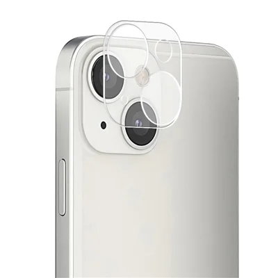 MOCOLO для iPhone 13 / 13 mini, защита заднего объектива камеры с шелкографией, закалённая плёнка из стекла твёрдостью 9H, устойчивая к царапинам — прозрачная