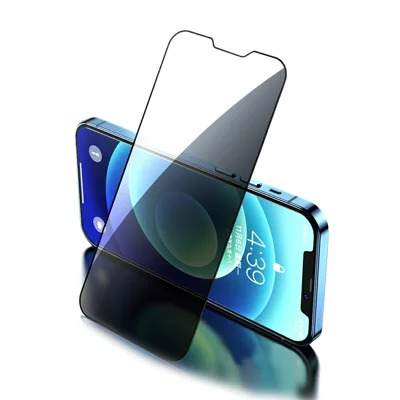 JOYROOM Anti-spy Privacy Protection Silk Print Tempered Glass Full Screen Protector Film for iPhone 13 / 13 Pro / 14
