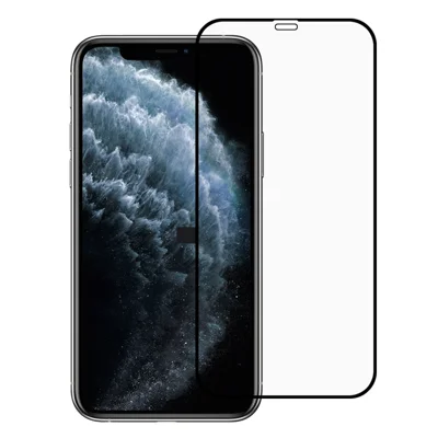 HD Helskärm Full Lim 9H Hårdhet Antistatisk Silktryck Härdat Glasfilm för iPhone 11 Pro / XS / X 5,8 tum