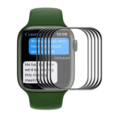 ENKAY HAT PRINCE 5Pcs / Set 3D Curved Hot Bending Full Coverage PET Screen Protector for Apple Watch Series 9 / 8 / 7 45mm - Black
