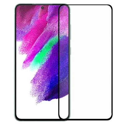 Ultra Heldere Volledige Lijm Volledige Maat Zwart Rand Veilige AGC Glas Gehard Glas Screenprotector [0,1 mm Dikte, Ondersteunt Vingerafdrukontgrendeling] voor Samsung Galaxy S22+ 5G / S23+