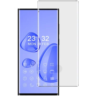 IMAK Side Glue 3D Curved AGC Glass Protective Film Ultra Clear Tempered Glass Full Screen Protector for Samsung Galaxy S22 Ultra 5G