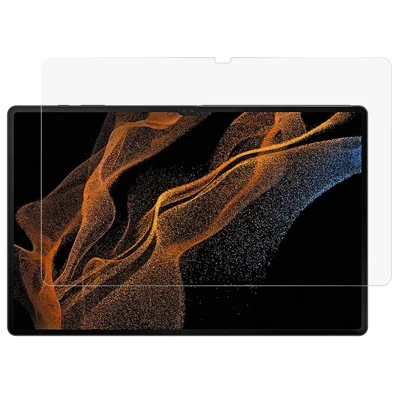 Straight Edges Tempered Glass Film for Samsung Galaxy Tab S9 Ultra / S8 Ultra Full Size Full Glue Ultra Clear Screen Protector