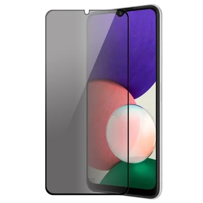 ENKAY HAT PRINCE For Samsung Galaxy A22 5G (EU Version) 28 Degree Anti-spy Anti-glare Full Cover Full Glue Tempered Glass Screen Protector