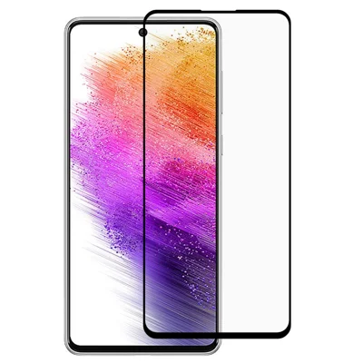 Full Glue Silk Printing Anti-explosion Tempered Glass Film for Samsung Galaxy A73 5G, Ultra Clear Full Screen Protector Film