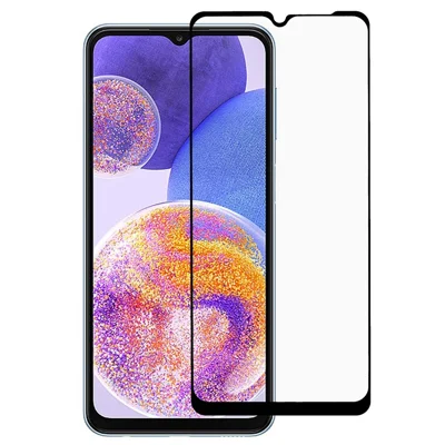 Full Glue Ultra Clear Silk Printing Tempered Glass Film for Samsung Galaxy A23 4G / 5G (Global Version), High Definition Full Screen Protector Film