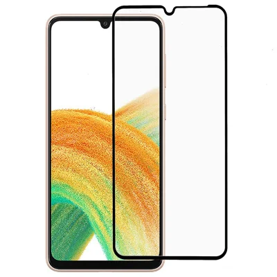 Full Glue Ultra Clear Silk Printing Tempered Glass Film for Samsung Galaxy A33 5G, HD Arc Edge Full Screen Protector Film