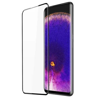 DUX DUCIS para Oppo Find X5 Protetor de Ecrã Completo Vidro Curvo 3D Médio de Alumina Dobra a Quente Filme com Cola Total