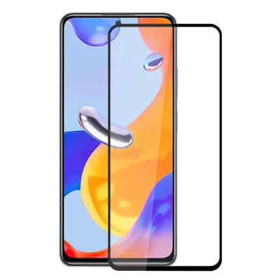 MOCOLO For Xiaomi Redmi Note 12 Pro 4G / 11 Pro 4G (MediaTek) / Note 11 Pro 5G (Qualcomm) Silk Printing Full Coverage Tempered Glass Secondary Strengthening Full Glue HD Clear Screen Protector - Black