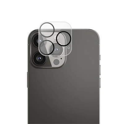 MOCOLO för iPhone 14 Pro / 14 Pro Max Kamerahölje med nattcirkel, 9H repbeständig temprerad glasfilm med silkskivtryck