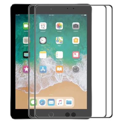 HAT PRINCE 2Pcs/Pack for iPad 9.7-inch (2018)/(2017)/iPad Air 2/(2013) Anti-drop Airbag Full Glue Tempered Glass Film Full Screen Protector