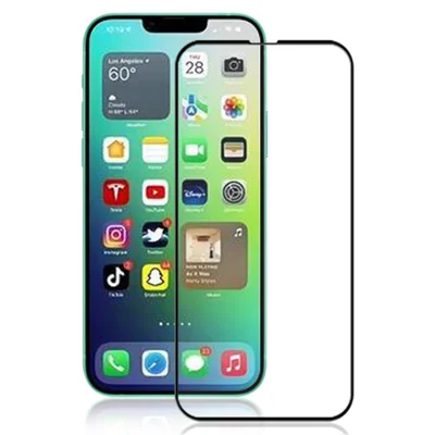 MOCOLO 3D Curved Edges Screen Protector per iPhone 14 6.1 pollici Resistente all'usura Copertura completa Film in vetro temperato HD Full Glue - Nero