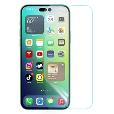 Para iPhone 14 Pro Max de 6.7 pulgadas Protector de pantalla de PET suave Ultra Clear a prueba de roturas Película protectora