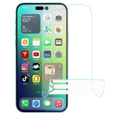 Voor iPhone 14 Pro Max 6,7 inch Volledig Beschermend Anti-vingerafdruk Ultra Heldere Folie Stootvaste Anti-reflecterende Zachte Hydrogel TPU Telefoonschermbeschermer
