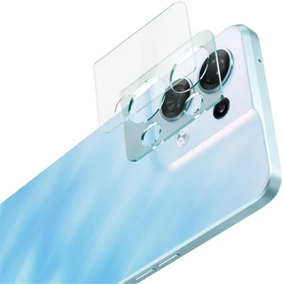 IMAK per Oppo Reno8 5G / Reno8 5G (Versione Globale) Protezione Integrata Obiettivo Fotocamera Vetro Temperato Anti-Graffio + Tappo Obiettivo in Acrilico
