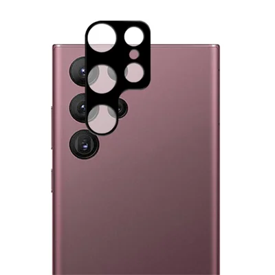 MOCOLO Ochrona obiektywu aparatu bez odcisków palców dla Samsung Galaxy S23 Ultra, jedwabne drukowanie, HD folia ochronna z hartowanego szkła - Czarny