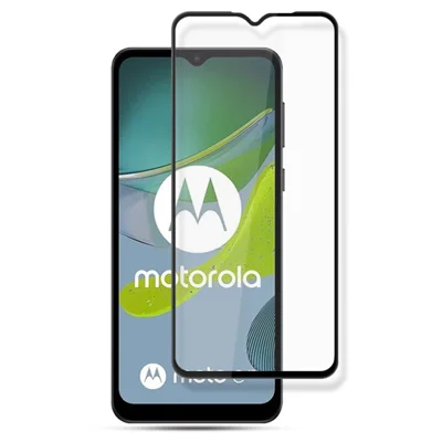 MOCOLO For Motorola Moto E13 4G (2023) Tempered Glass Full Screen Protector Secondary Hardening Silk Printing Anti-explosion Film - Black