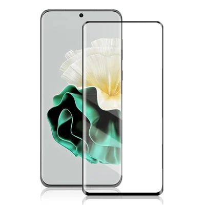 MOCOLO til Huawei P60 / P60 Pro gennemsigtig skærmprotector med fuld lim 3D buet brudstærk tempered glass-folie - Sort