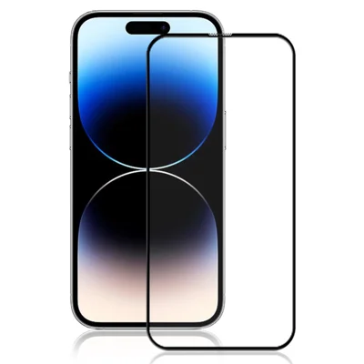 MOCOLO For iPhone 15 Pro Max Black Edge Full Glue Complete Cover Film 3D Curved Tempered Glass Screen Protector